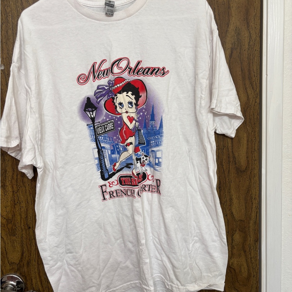 White BETTY BOOP TSHIRT SIZE Xl, vintage